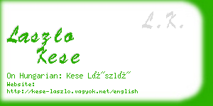 laszlo kese business card